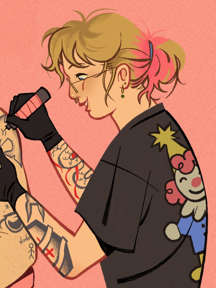 Trin, tattoo artist at Kustom Tattoo Club