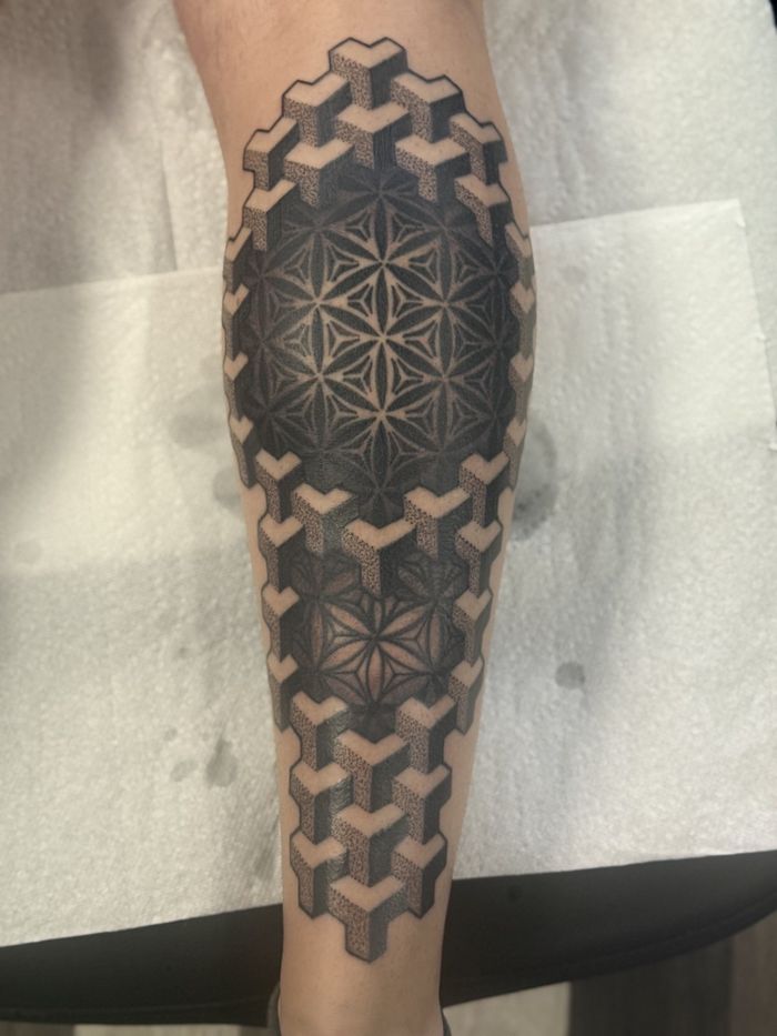 Black and gray tattoo by Tatted Kevin, Kustom Tattoo Club