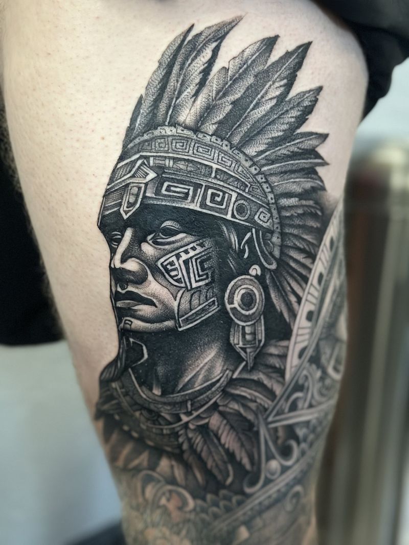 Black and gray tattoo by Tatted Kevin, Kustom Tattoo Club