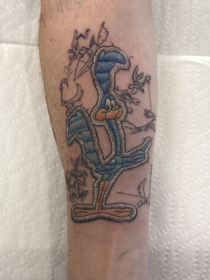 Color tattoo by Tatted Kevin, Kustom Tattoo Club