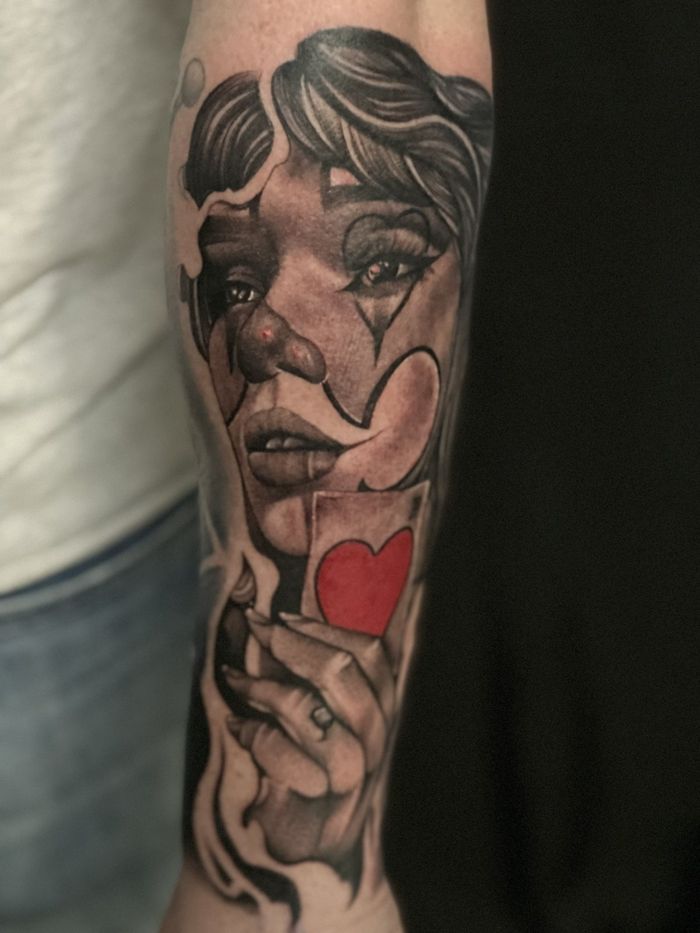 Color tattoo by Tatted Kevin, Kustom Tattoo Club
